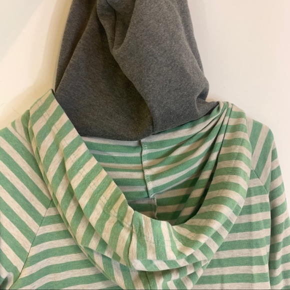& Asymmetrical Zipper Double Hooded Sweatshirt - Picture 10 of 14